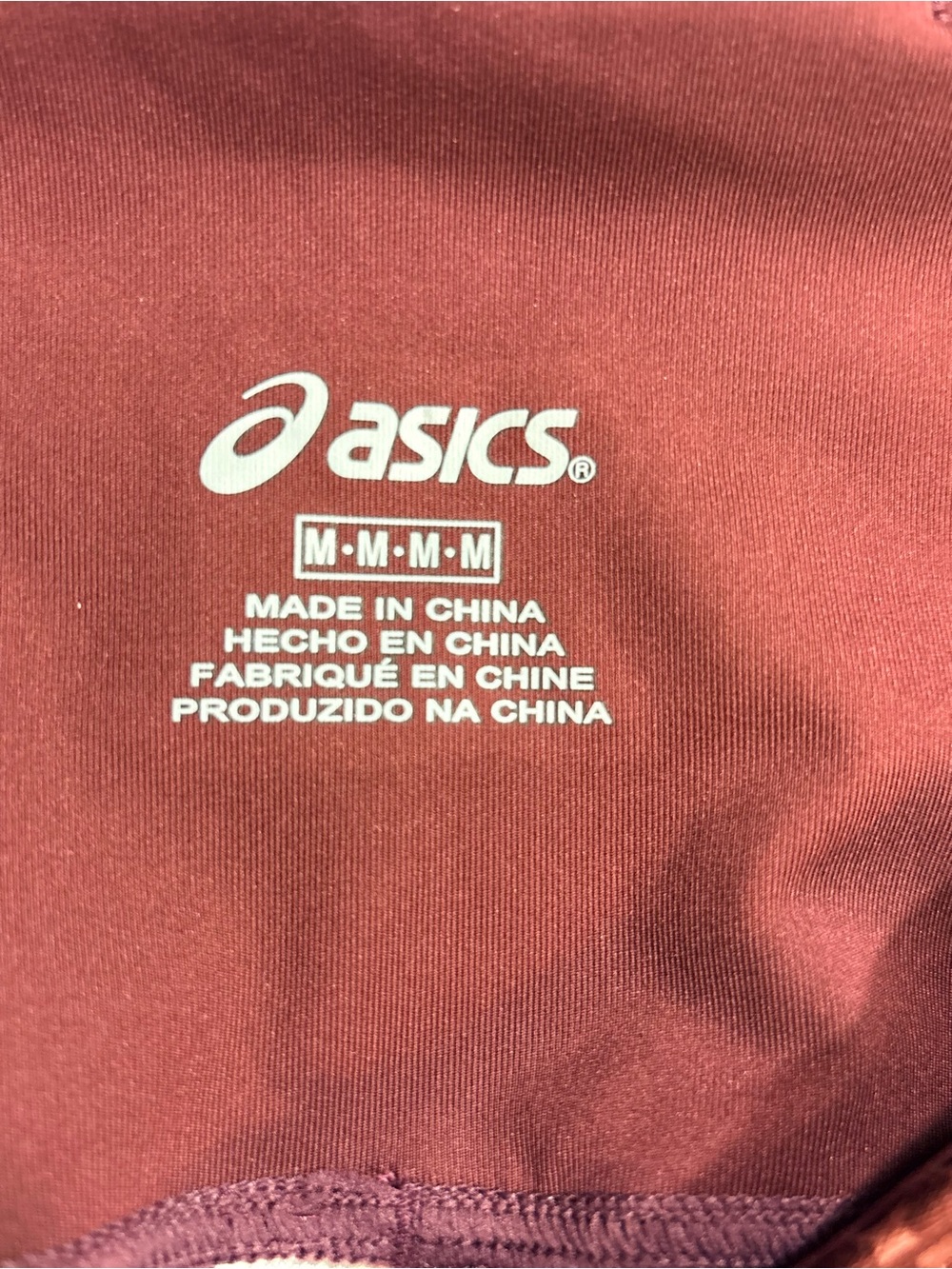 NWT ASICS Burgundy Geometric Capri Leggings | Size Medium - Picture 10 of 14